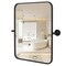 30 x 22 Inch Black Metal Framed Pivot Rectangle Wall-Mounted Mirror